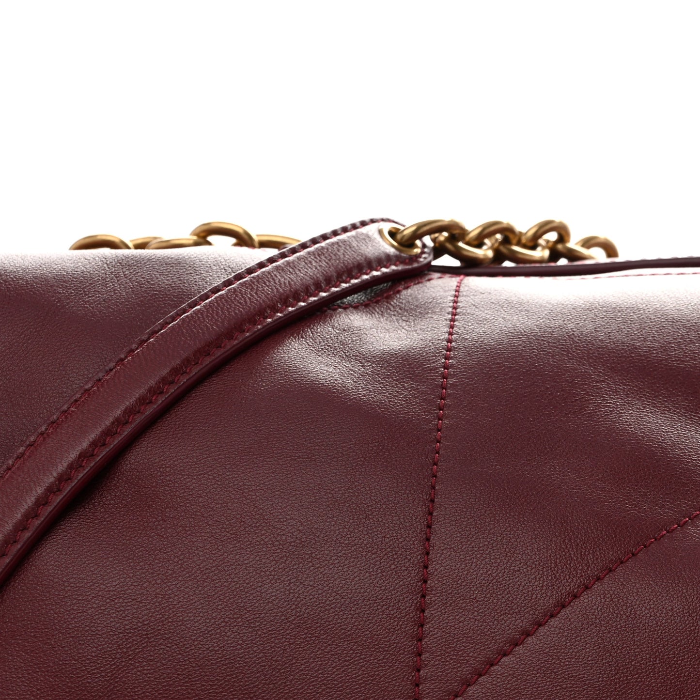 Lambskin Matelasse Monogram Large Jamie 4.3 New Dark Bordeaux