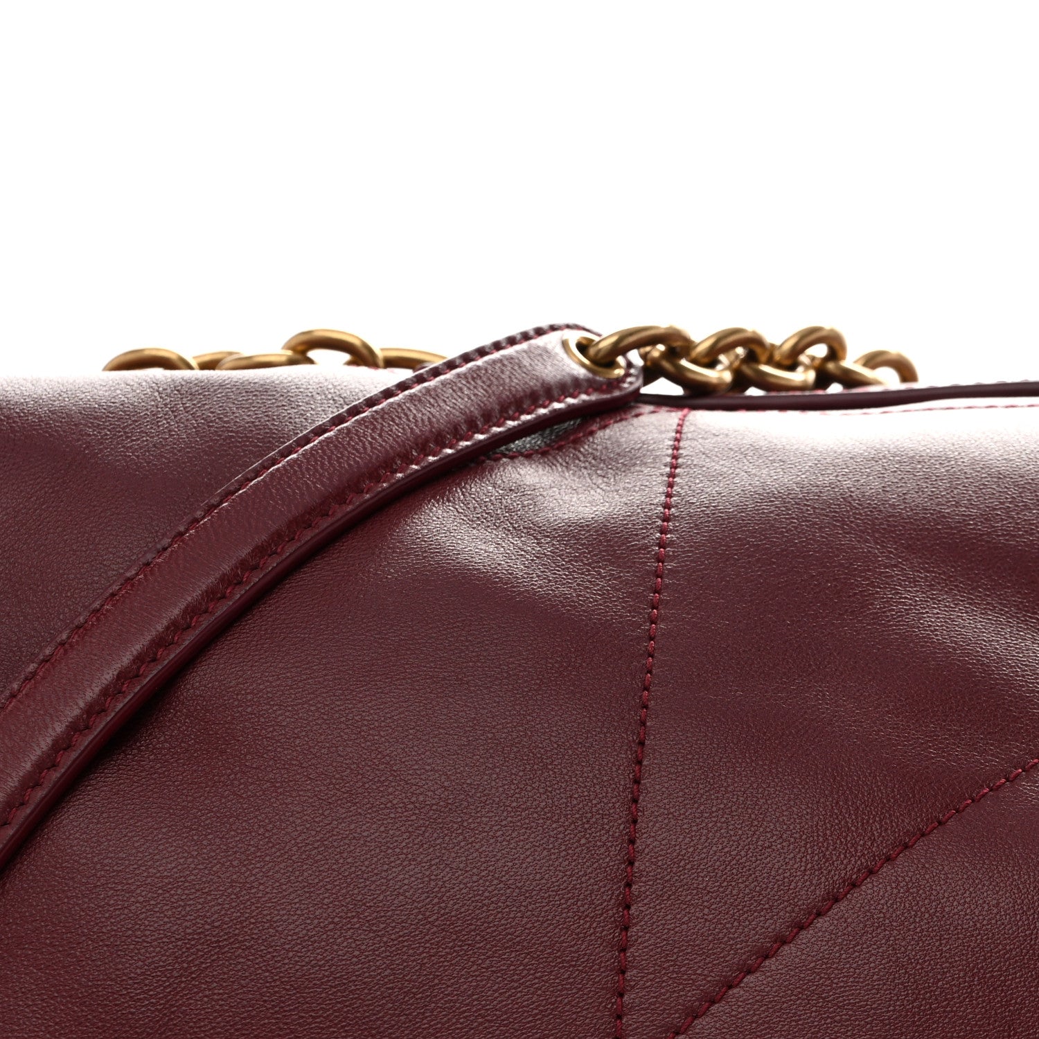Saint Laurent Lambskin Matelasse Monogram Large Jamie 4.3 New Dark Bordeaux 8 of 13
