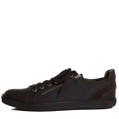 Louis Vuitton Damier Calfskin Suede Mens Aventure Sneakers 11 Cacao 1 of 7