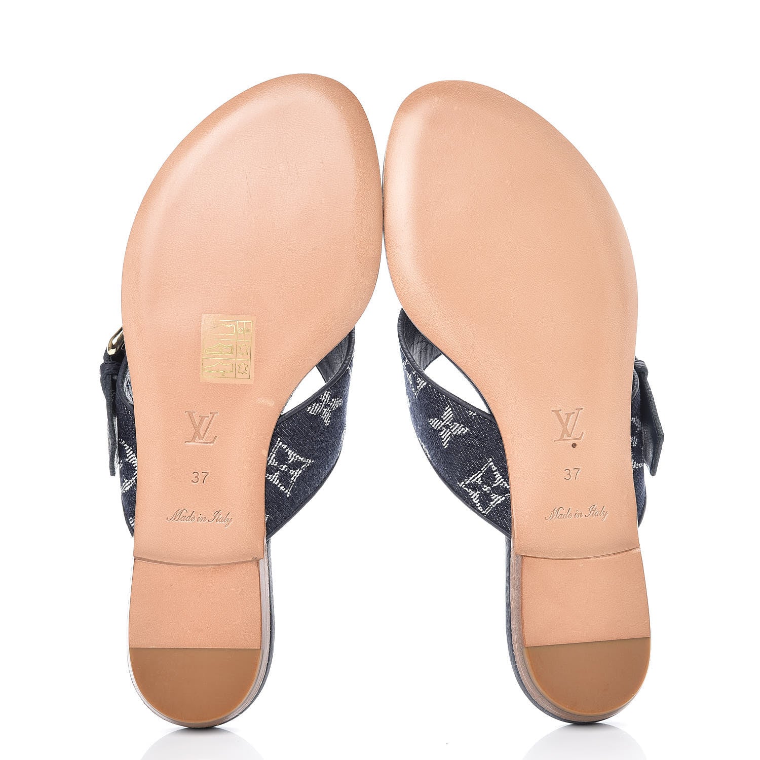 Louis Vuitton Denim Monogram Formentera Thong Sandals 37 Grand Blue 5 of 8