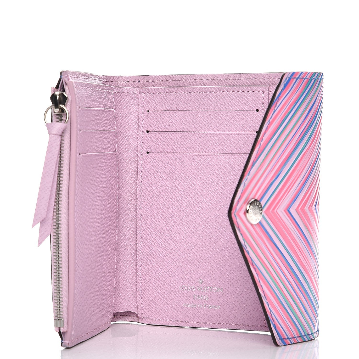 Louis Vuitton Epi Tropical Victorine Wallet Blue Rose 5 of 7