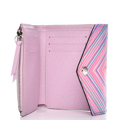 Louis Vuitton Epi Tropical Victorine Wallet Blue Rose 5 of 7