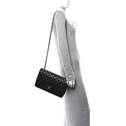 Chanel Caviar Quilted Jumbo Double Flap Dark Brown 2 of 10