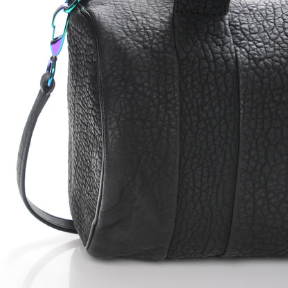 Alexander Wang Pebbled Lambskin Rocco Matte Black Iridescent Hardware 11 of 12