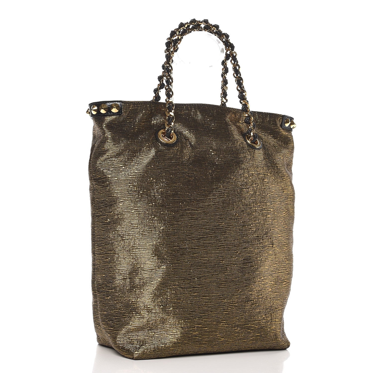 Louis Vuitton Metallic Jacquard Double Jeu Tote Gold 3 of 7