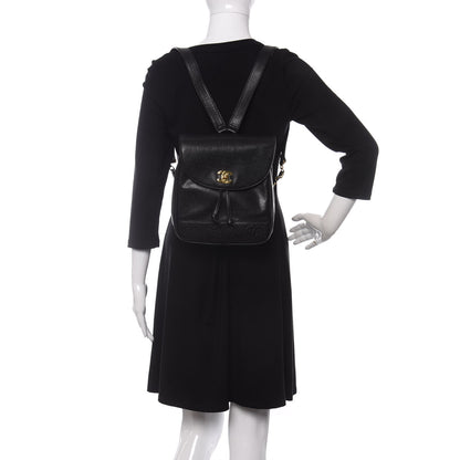 Chanel Caviar CC Backpack Black 2 of 10