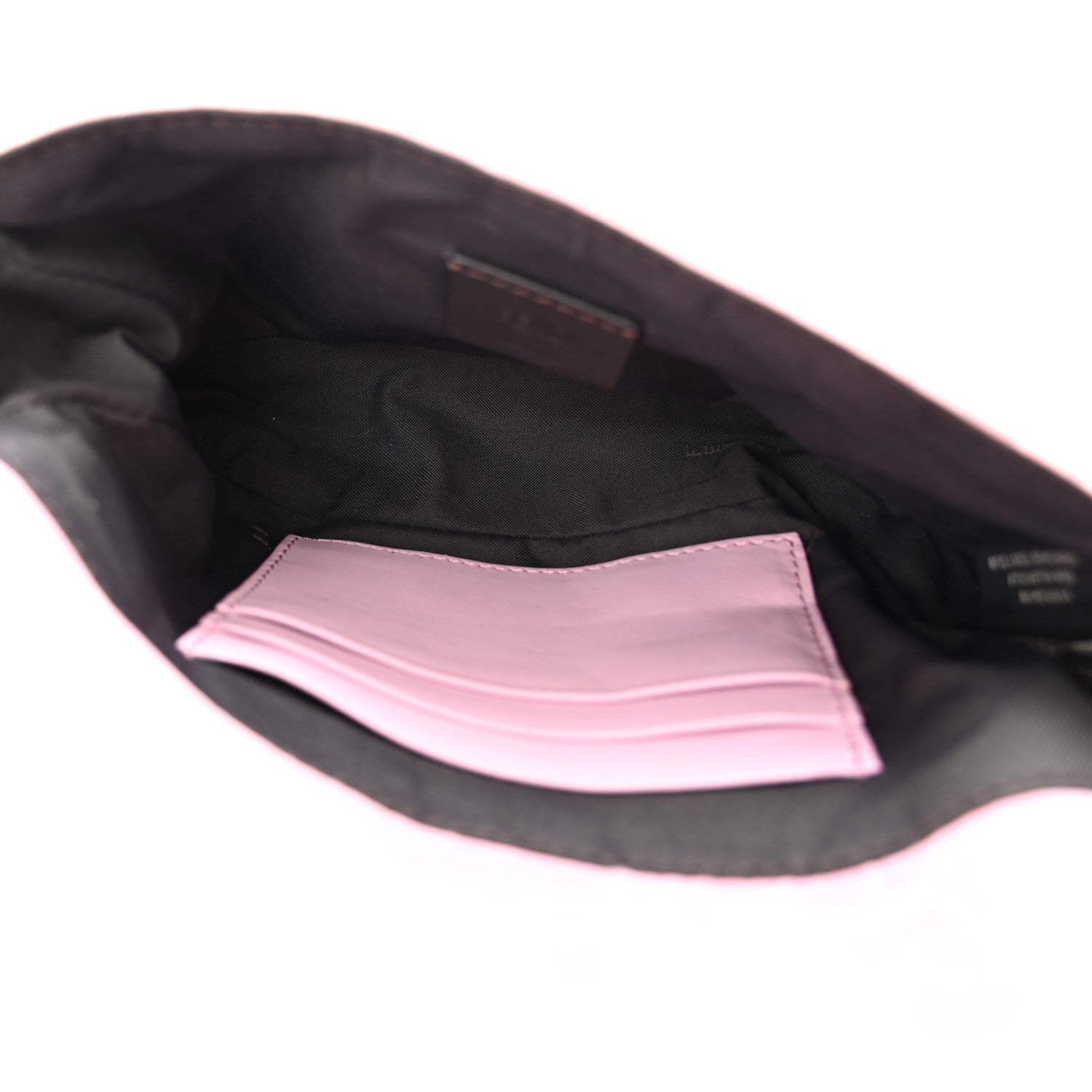 Fendi Velvet FF Embossed Mini Baguette Rosa Confetti 5 of 11