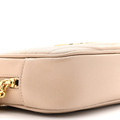 Saint Laurent Grain De Poudre Matelasse Monogram Mini Lou Camera Bag Dark Beige 9 of 10