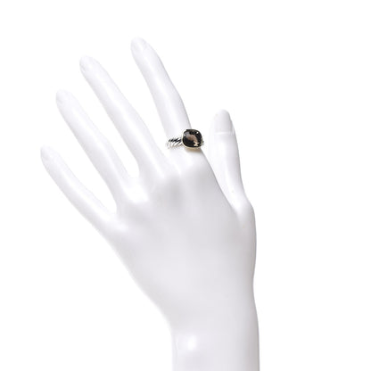 David Yurman Sterling Silver 14K Yellow Gold Smoky Quartz 10mm Noblesse Ring 51 5.75 2 of 5