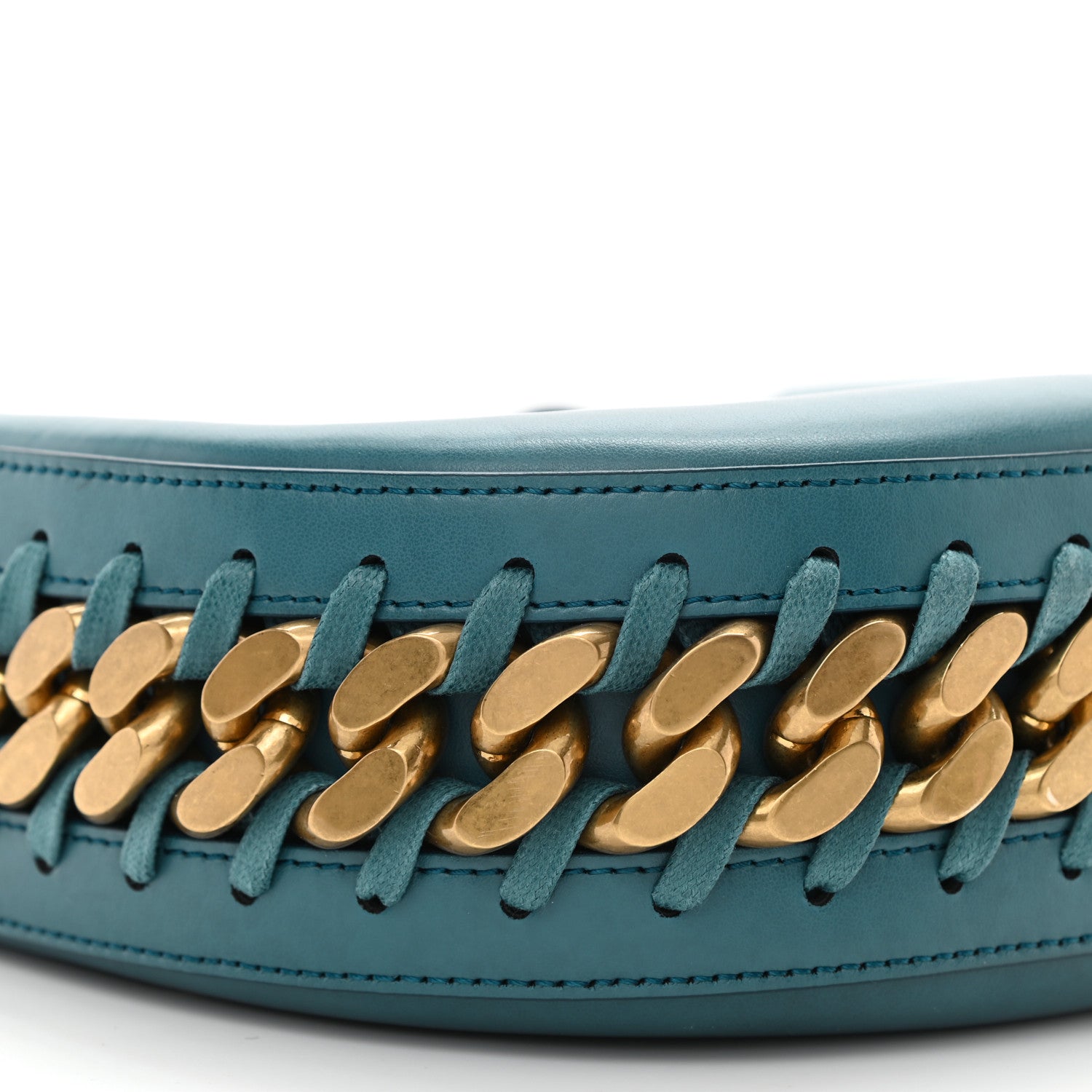 Stella McCartney Eco Alter Nappa Medium Frayme Shoulder Bag Teal 9 of 10