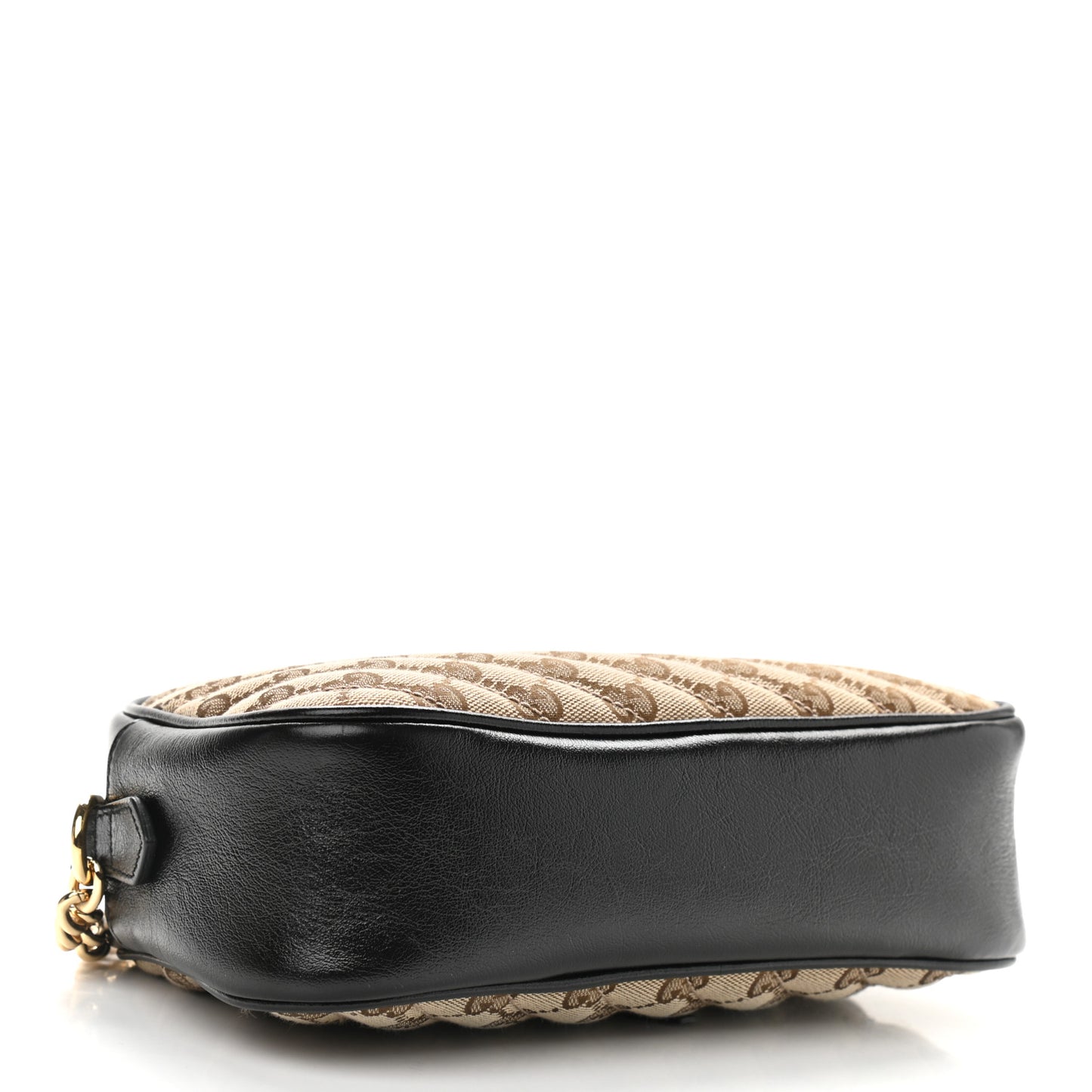 Monogram Matelasse Diagonal Small GG Marmont Chain Shoulder Bag Beige Black