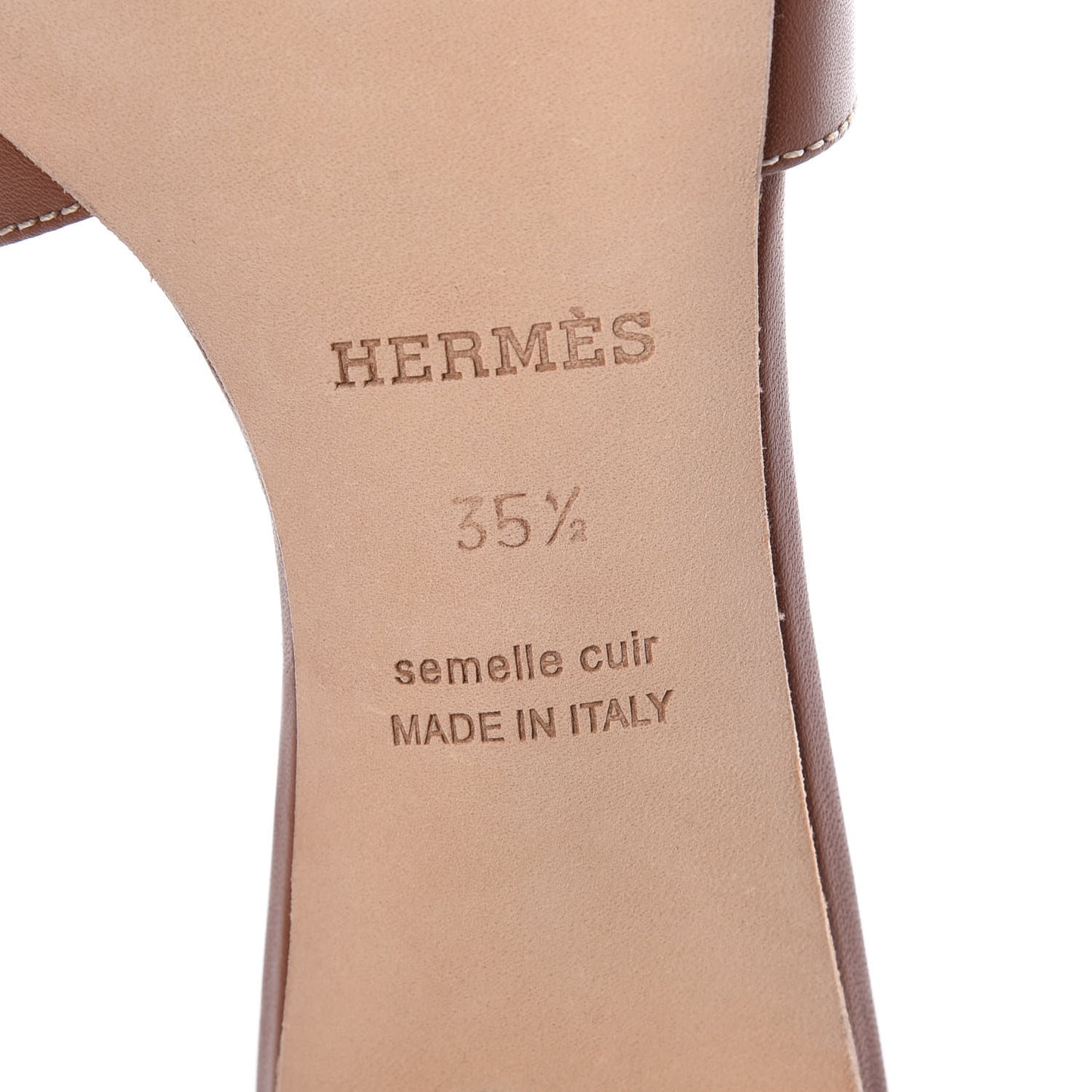 Calfskin Oasis Sandals 35.5 Gold