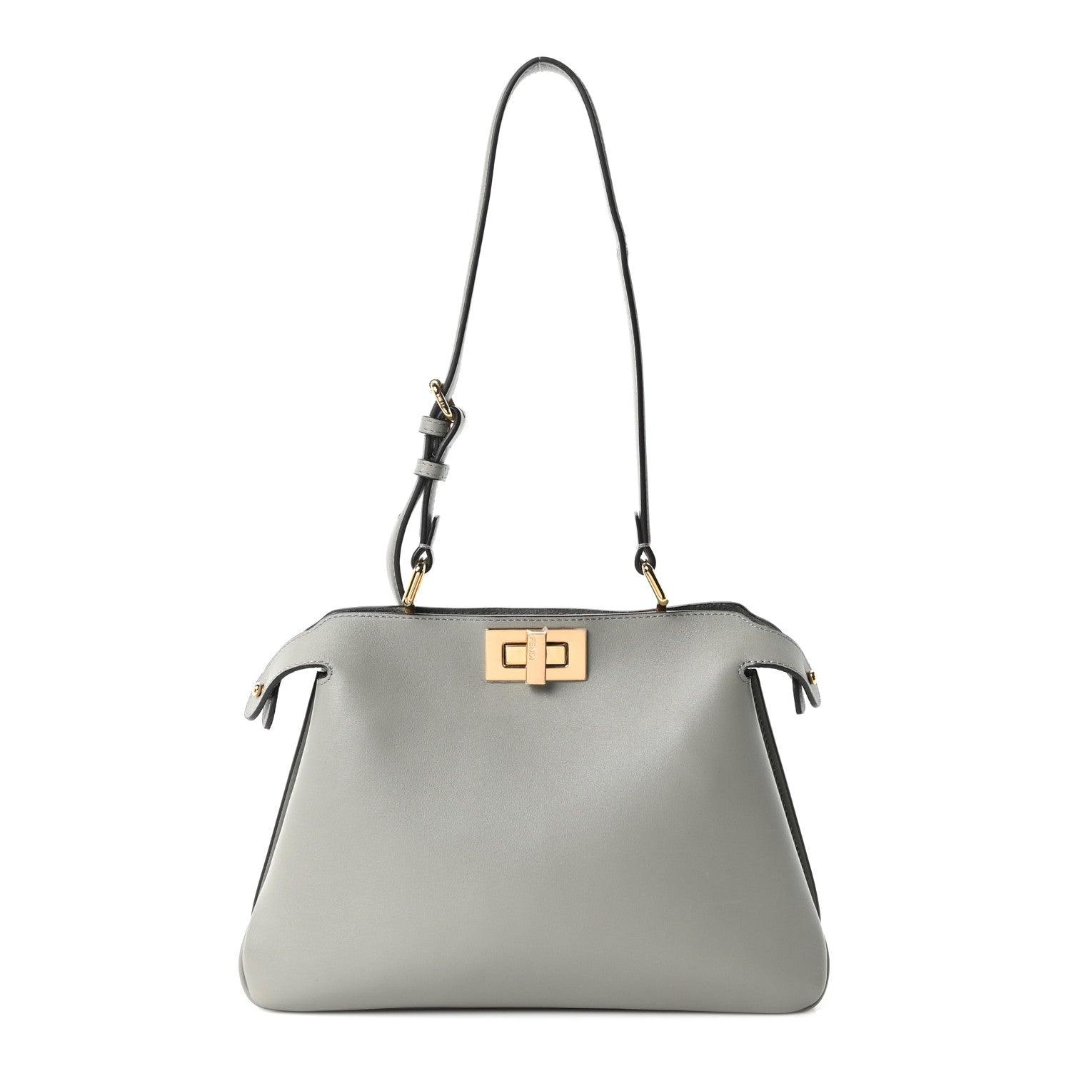 Fendi Vitello Small Soft Peekaboo Satchel Matcha Latte 1 of 10