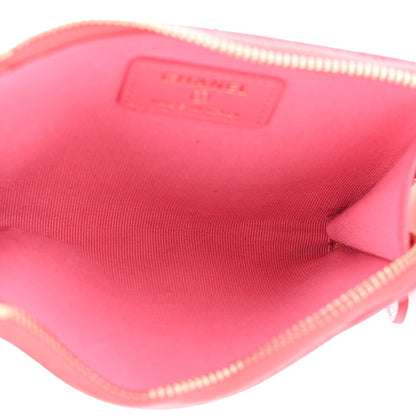 Chanel Caviar Quilted CC Zip Around Card Holder Pink 5 of 11
