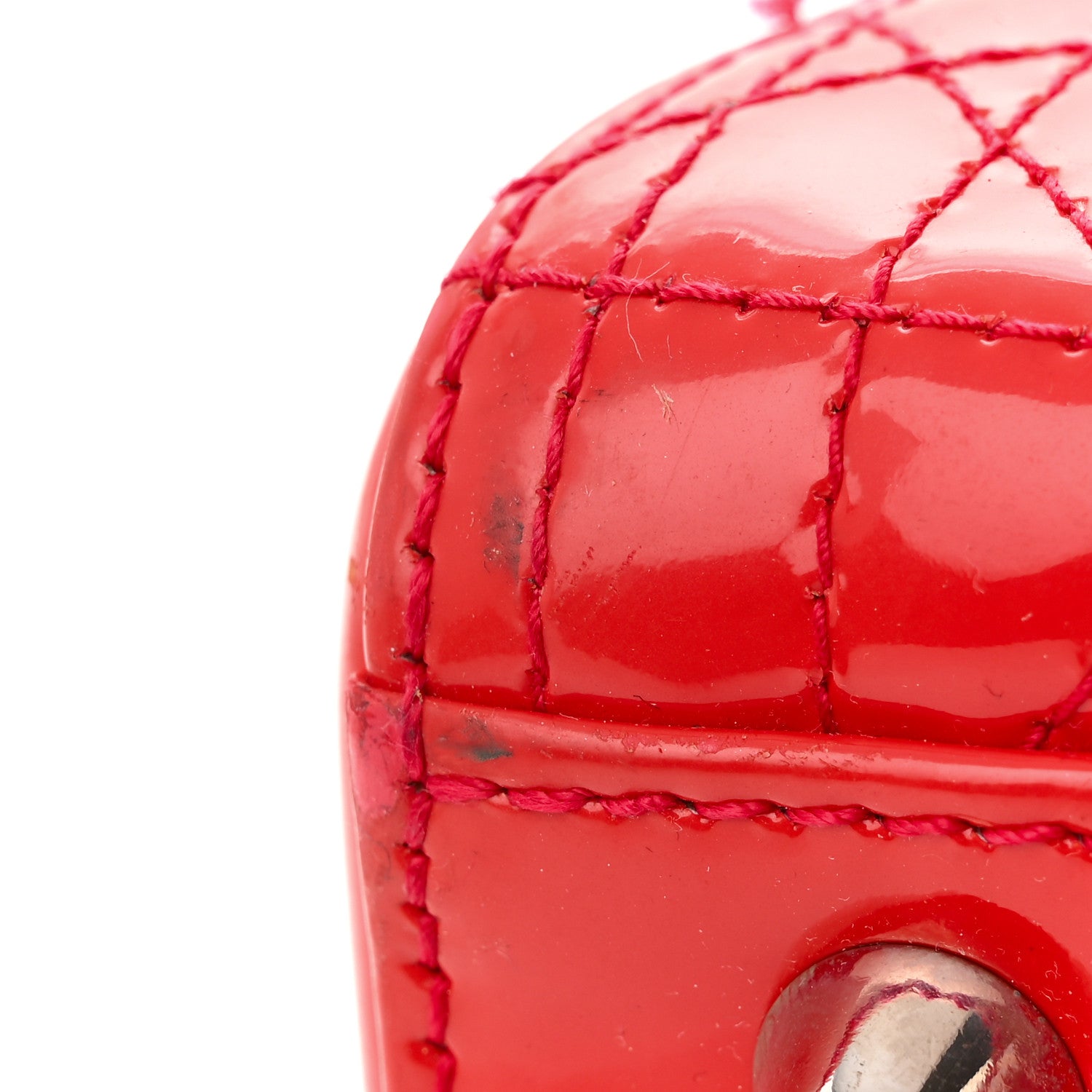 Christian Dior Patent Cannage Large Lady Dior Fuchsia 15 of 16