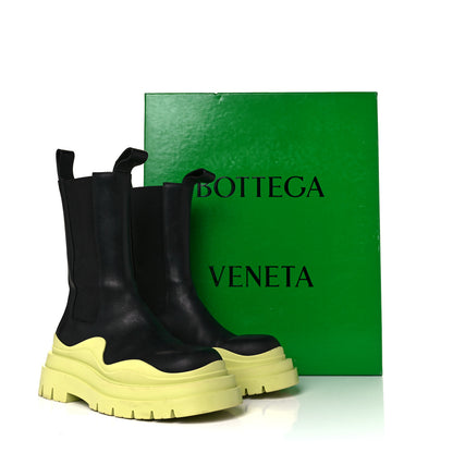 Bottega Veneta Calfskin The Tire Chelsea Boots 36 Black Seagrass 7 of 7