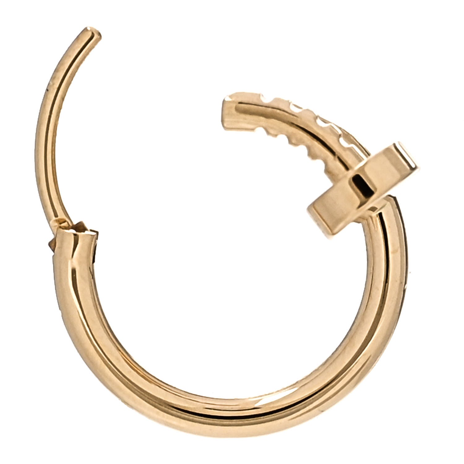 Cartier 18K Yellow Gold Juste Un Clou Single Hoop Earring 3 of 6