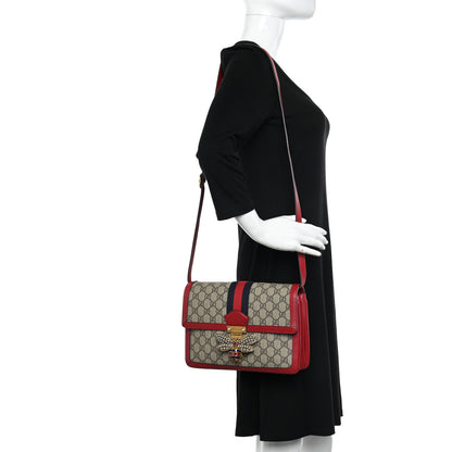 Gucci GG Supreme Monogram Medium Queen Margaret Shoulder Bag Red 3 of 11