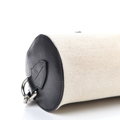 Burberry Calfskin Linen The Barrel Bag Black 9 of 15