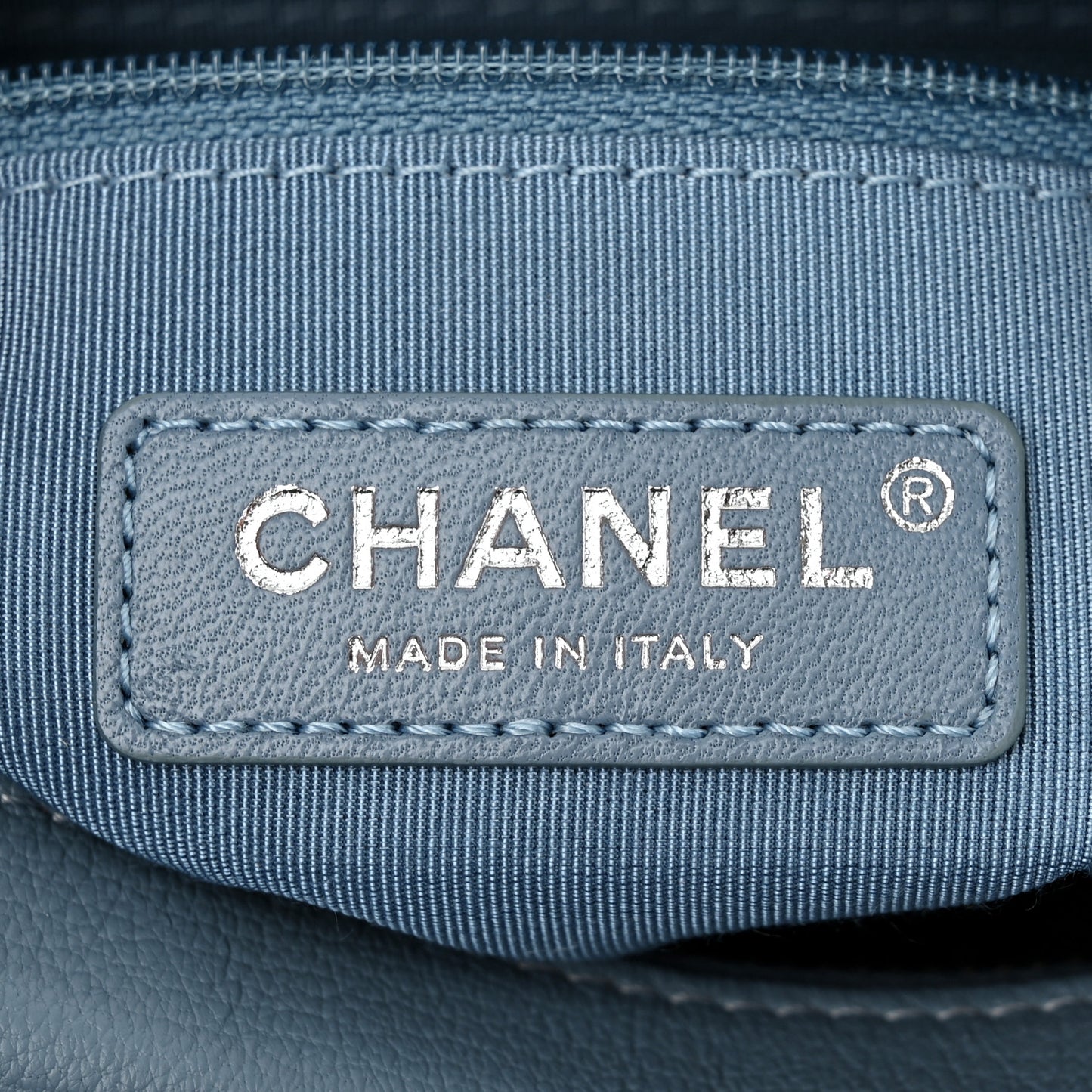 Aged Calfskin Quilted Small Gabrielle Hobo Light Blue