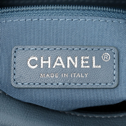Chanel Aged Calfskin Quilted Small Gabrielle Hobo Light Blue 6 of 10
