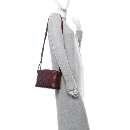 Bottega Veneta Lambskin Maxi Intrecciato Small Cassette Camera Bag Barolo 2 of 9