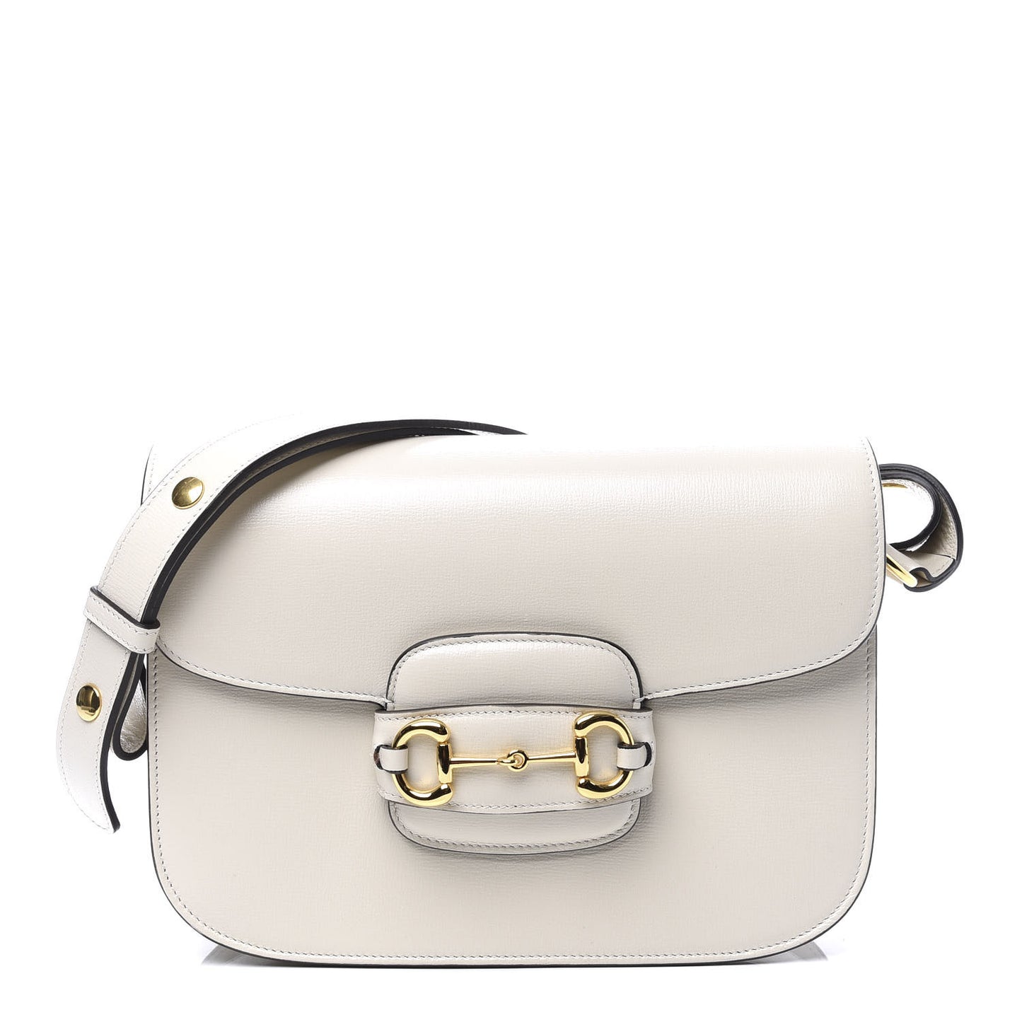 Azalea Calfskin Horsebit 1955 Shoulder Bag Mystic White