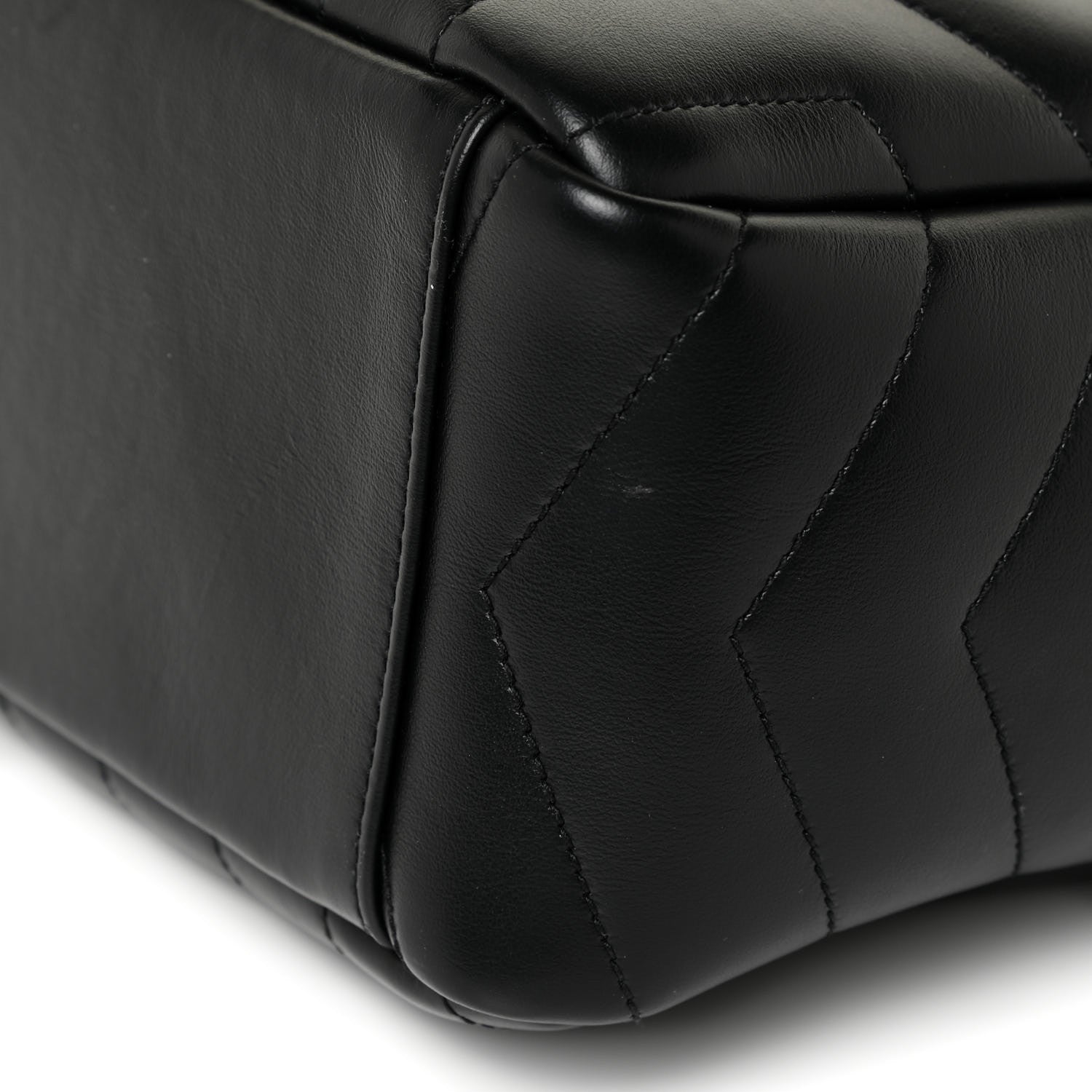 Saint Laurent Calfskin Y Quilted Monogram Small Loulou Bowling Bag Black 9 of 12