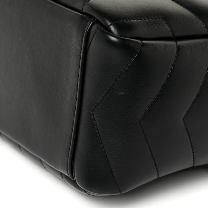Saint Laurent Calfskin Y Quilted Monogram Small Loulou Bowling Bag Black 9 of 12