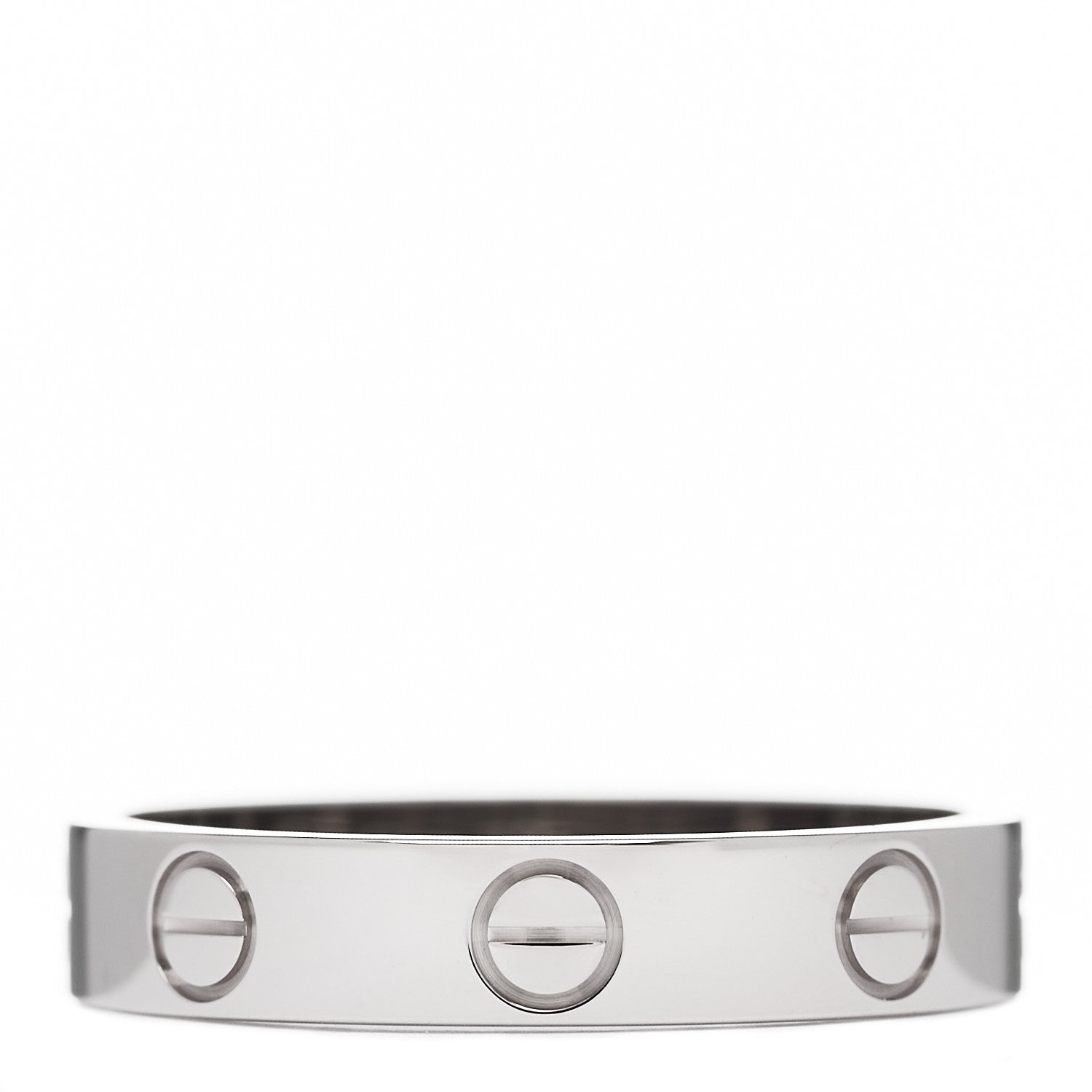 Cartier 18K White Gold 3.5mm LOVE Wedding Band Ring 52 6 1 of 5