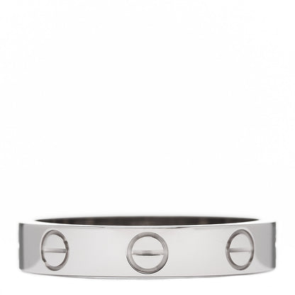 Cartier 18K White Gold 3.5mm LOVE Wedding Band Ring 52 6 1 of 5