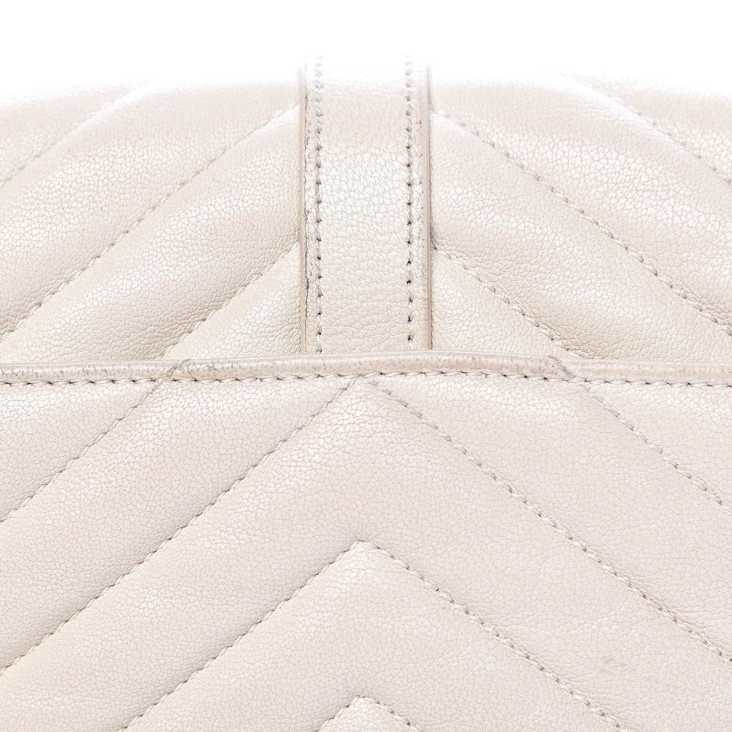 Saint Laurent Sheepskin Matelasse Monogram Classic Baby Chain Bag White 12 of 21