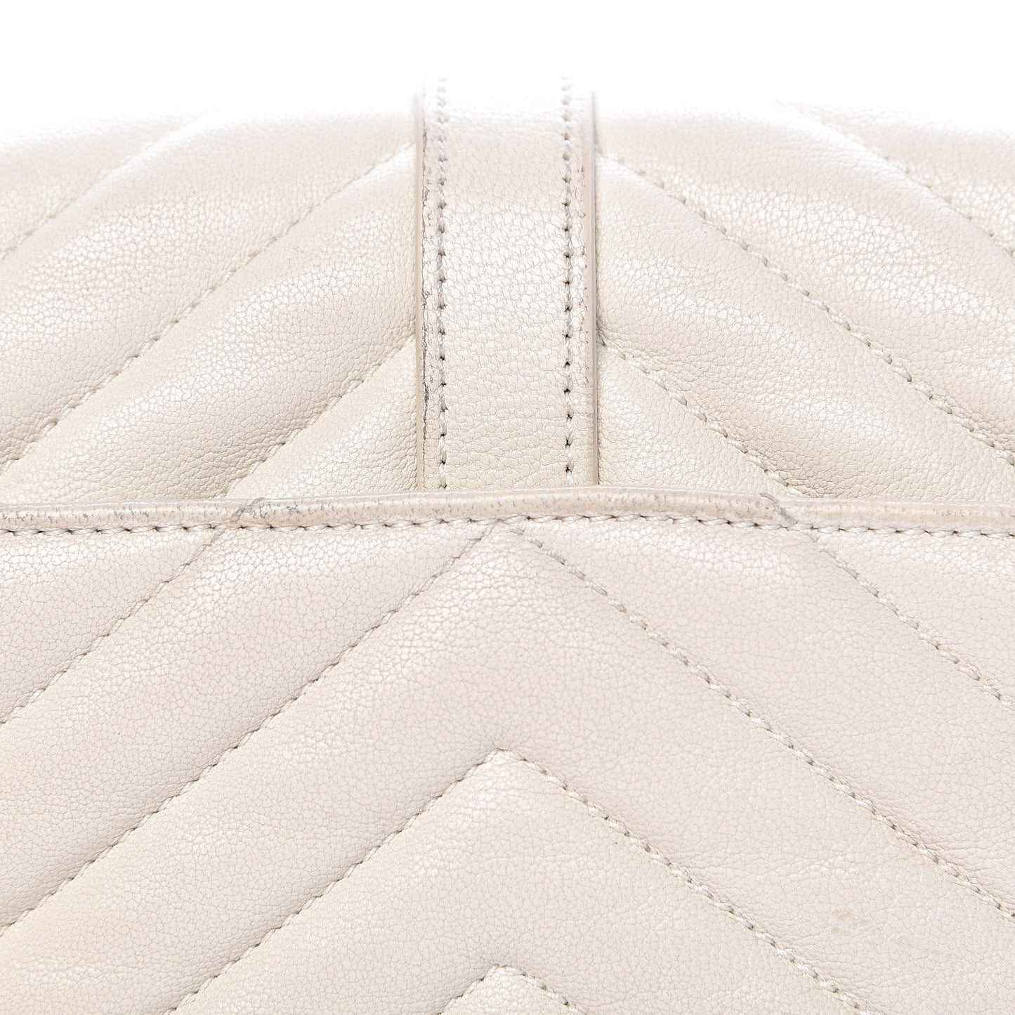 Sheepskin Matelasse Monogram Classic Baby Chain Bag White