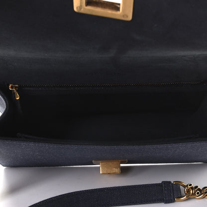 Christian Dior Denim Studded Medium Diorama Flap Bag Blue 6 of 6