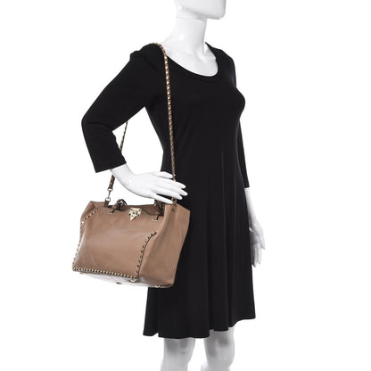 Valentino Garavani Vitello Medium Rockstud Tote Alpaca 3 of 8