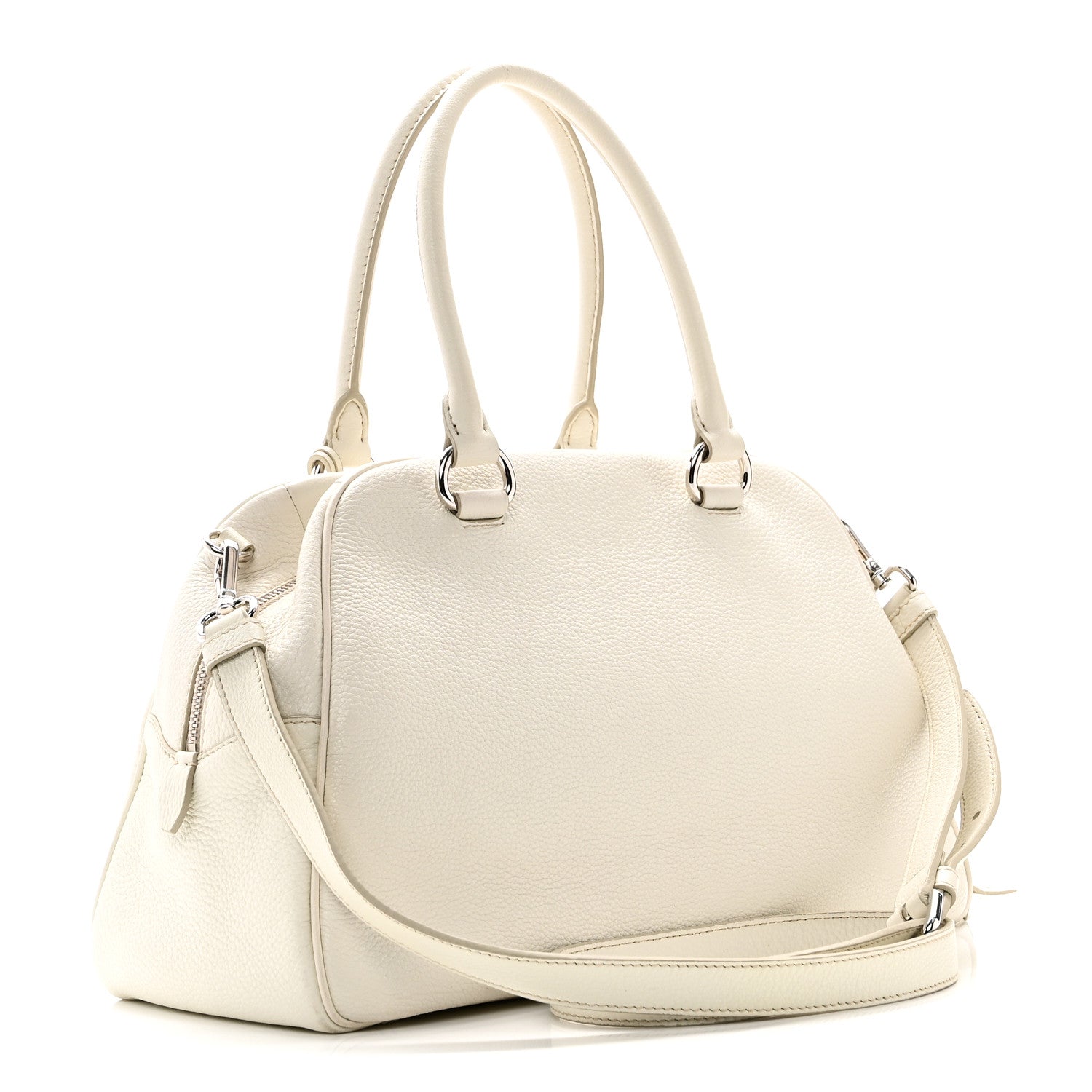 Prada Vitello Phenix Bowling Bag Talco 3 of 9