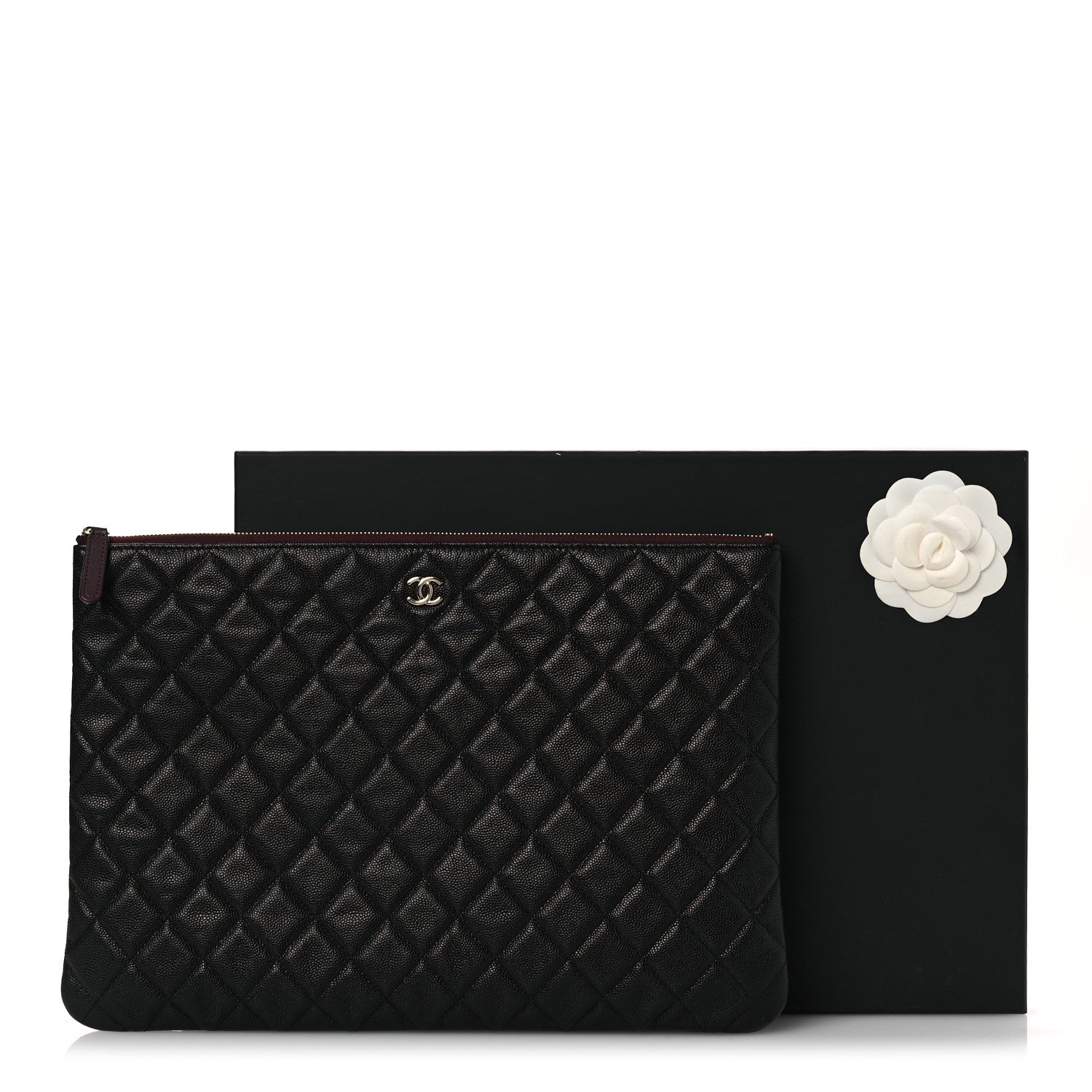 Chanel Caviar Quilted Large Cosmetic Case Black 8 of 8