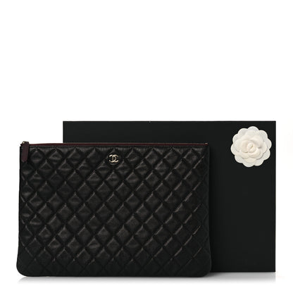 Chanel Caviar Quilted Large Cosmetic Case Black 8 of 8