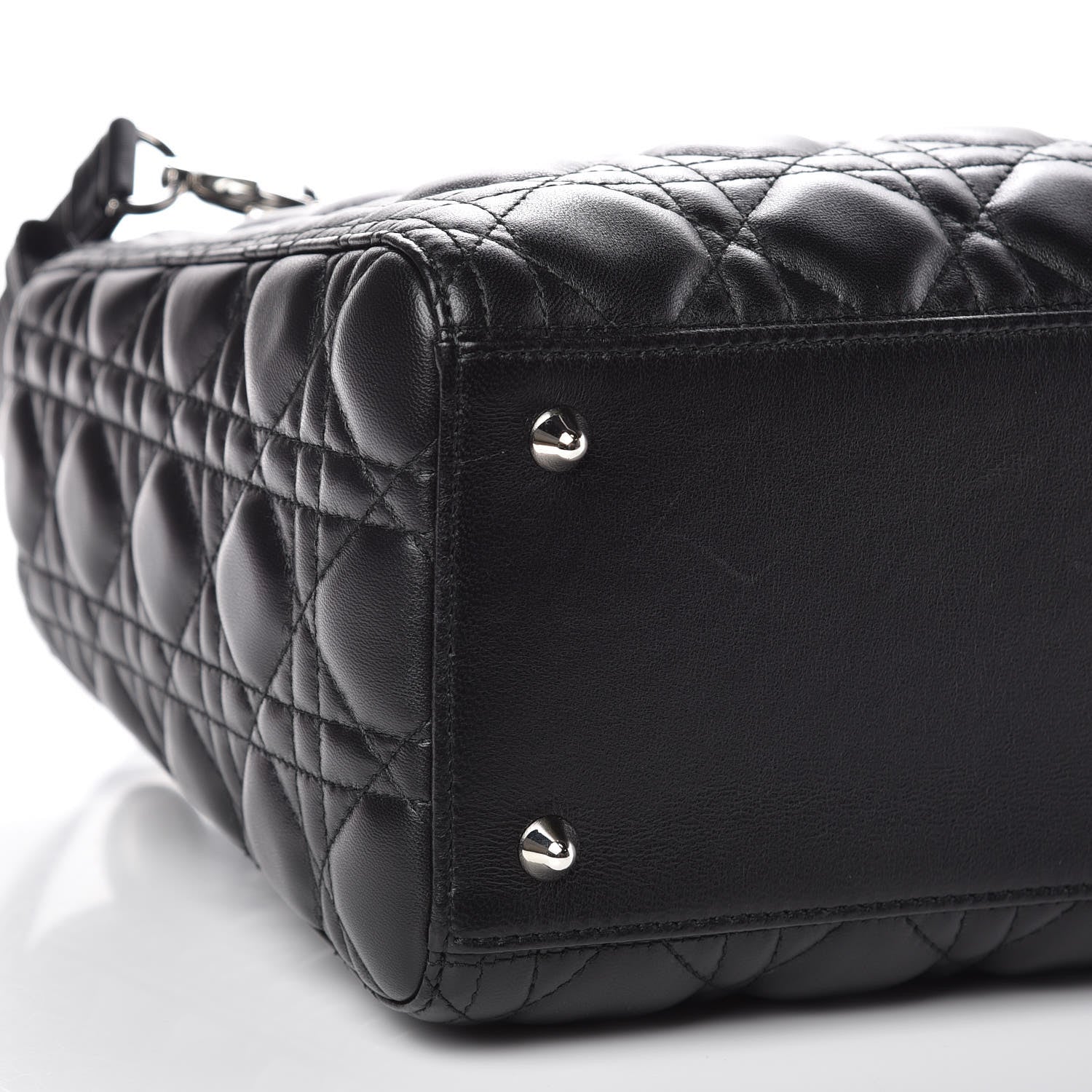 Christian Dior Lambskin Cannage Medium Lady Dior Black 8 of 10