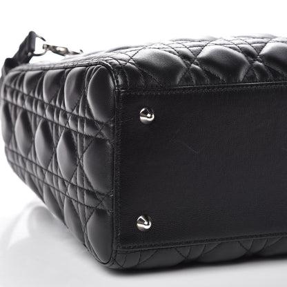 Christian Dior Lambskin Cannage Medium Lady Dior Black 8 of 10