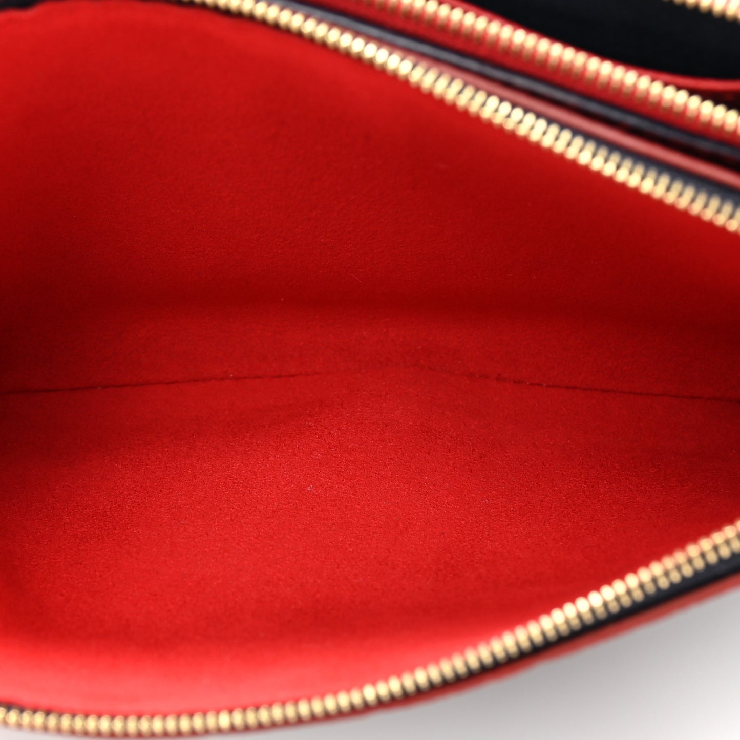 Empreinte Double Zip Pochette Marine Rouge