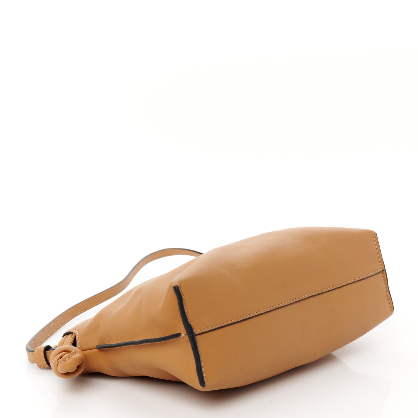 Calfskin Mini Flamenco Knot Clutch Warm Desert