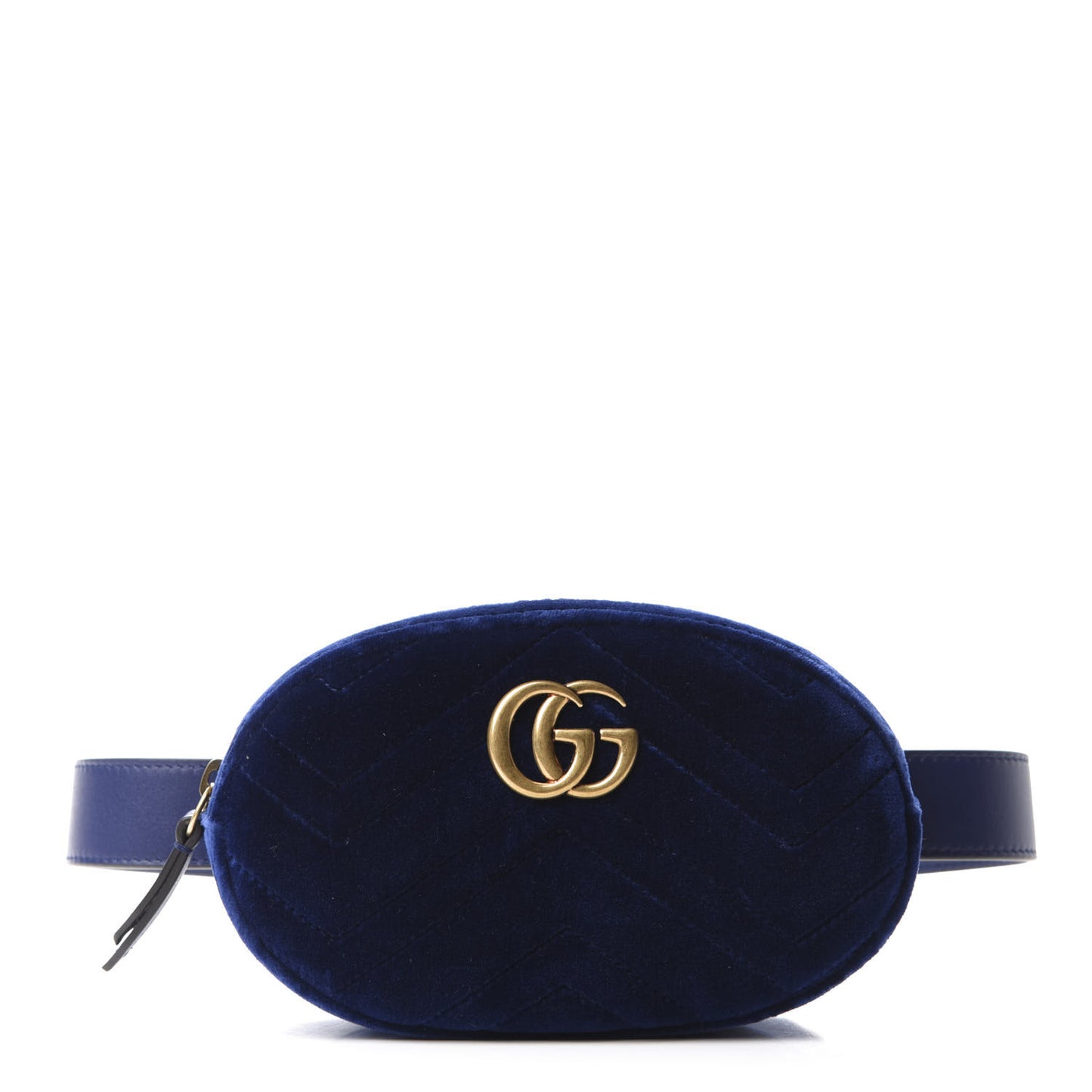 Velvet Matelasse GG Marmont Belt Bag 85 34 Cobalt Blue