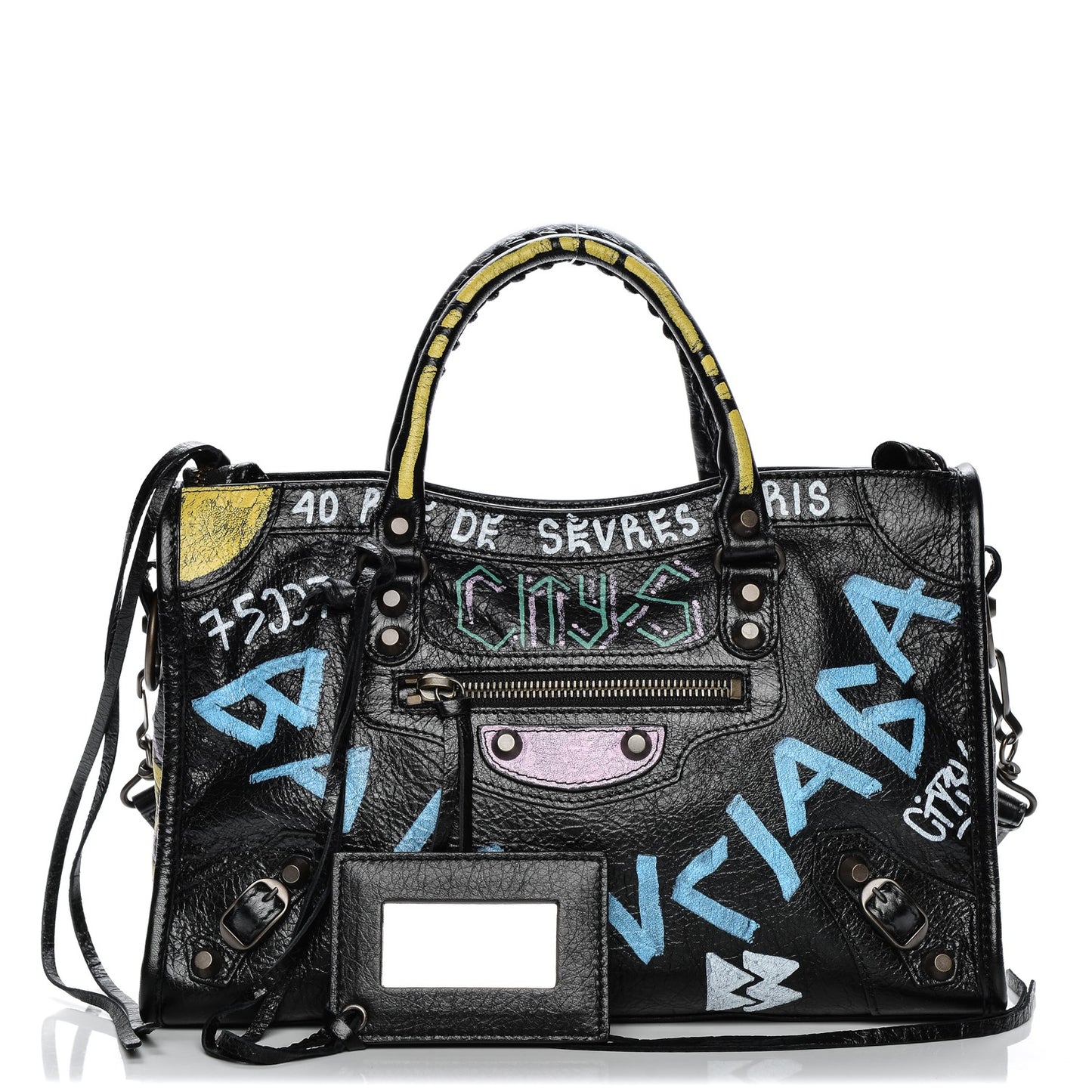 Agneau Graffiti All Over Classic Hardware S City Black Multicolor