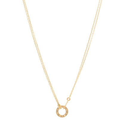 Cartier 18K Yellow Gold 2 Diamond LOVE Necklace 1 of 5
