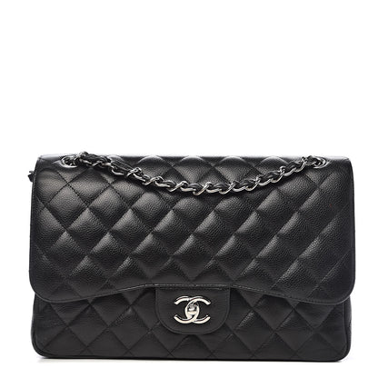 Chanel Caviar Quilted Jumbo Double Flap Black 1 of 15