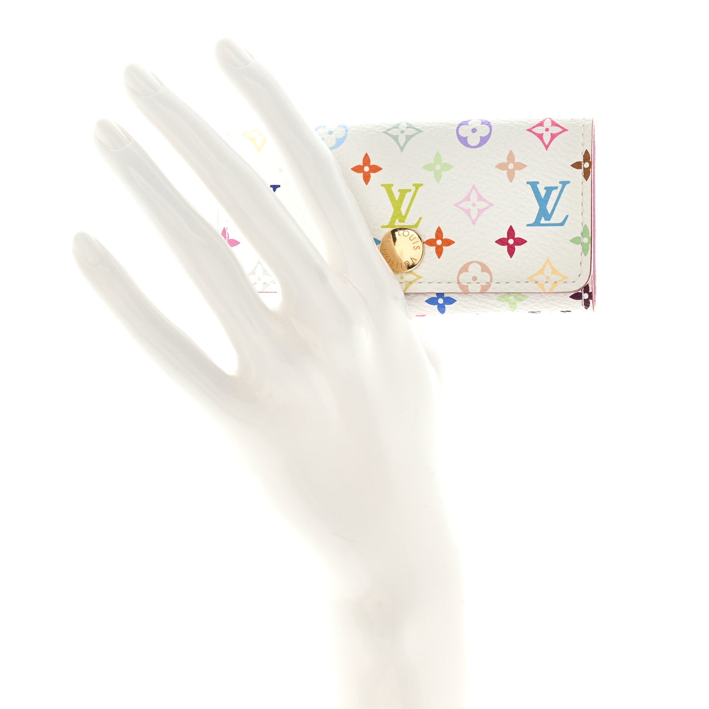 Monogram Multicolor Multicles 4 Key Holder White Litchi