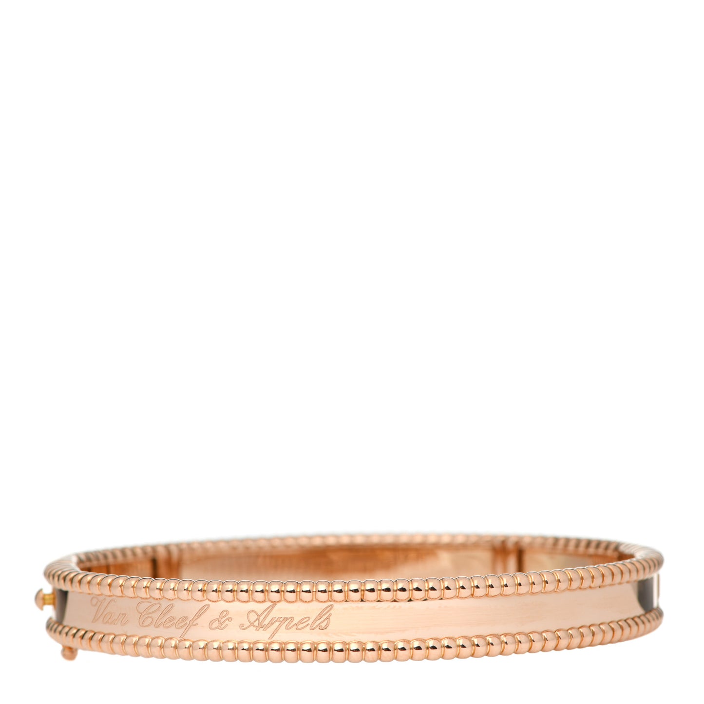18K Rose Gold Perlee Signature Bangle Bracelet M