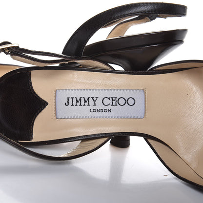 Jimmy Choo Calfskin Gill Slingback Pumps 35.5 Brown 11 of 13