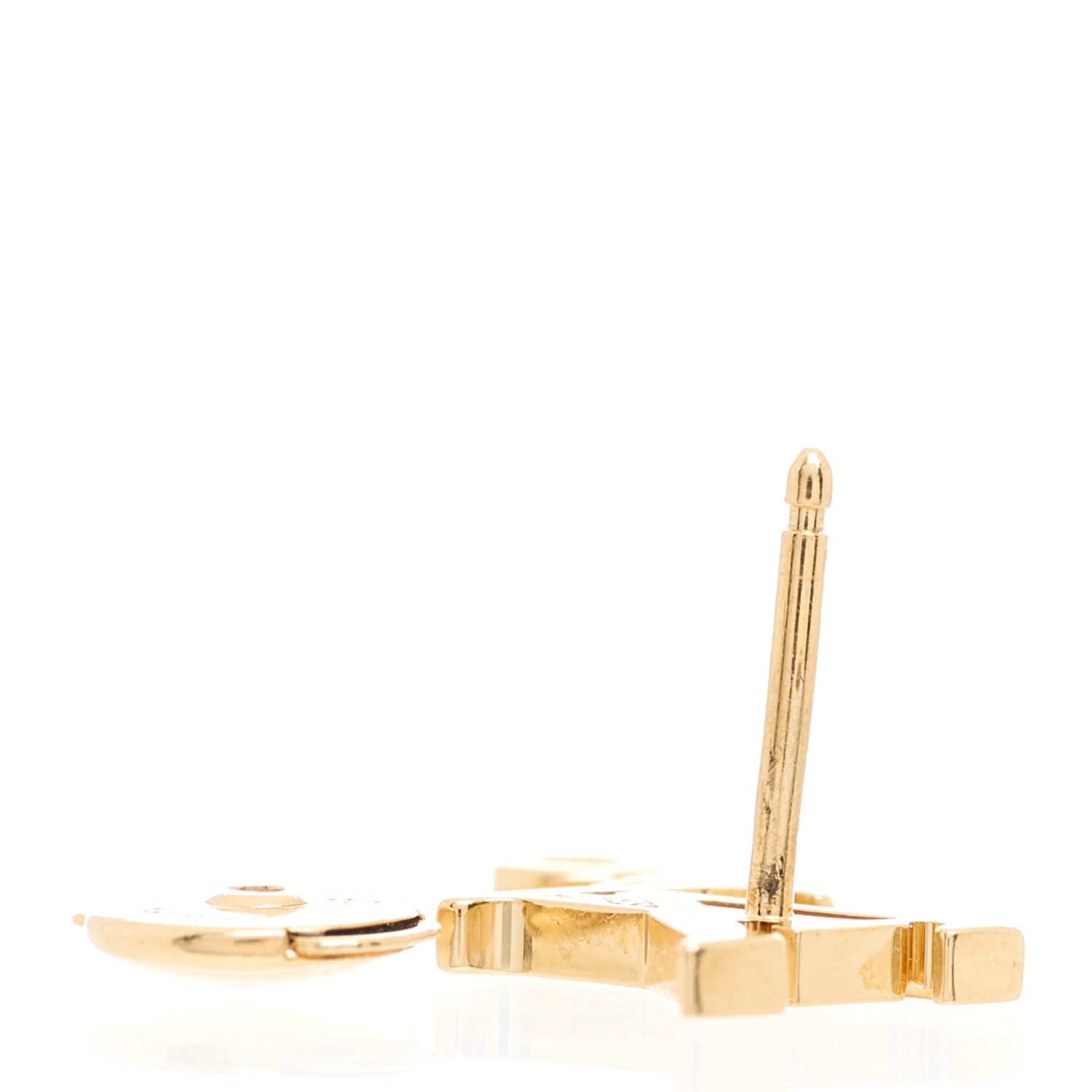 Louis Vuitton 18K Yellow Gold Diamond Idylle Blossom LV Stud Single Earring 3 of 5